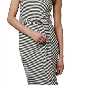 Top Shop Striped Midi Dress with belt